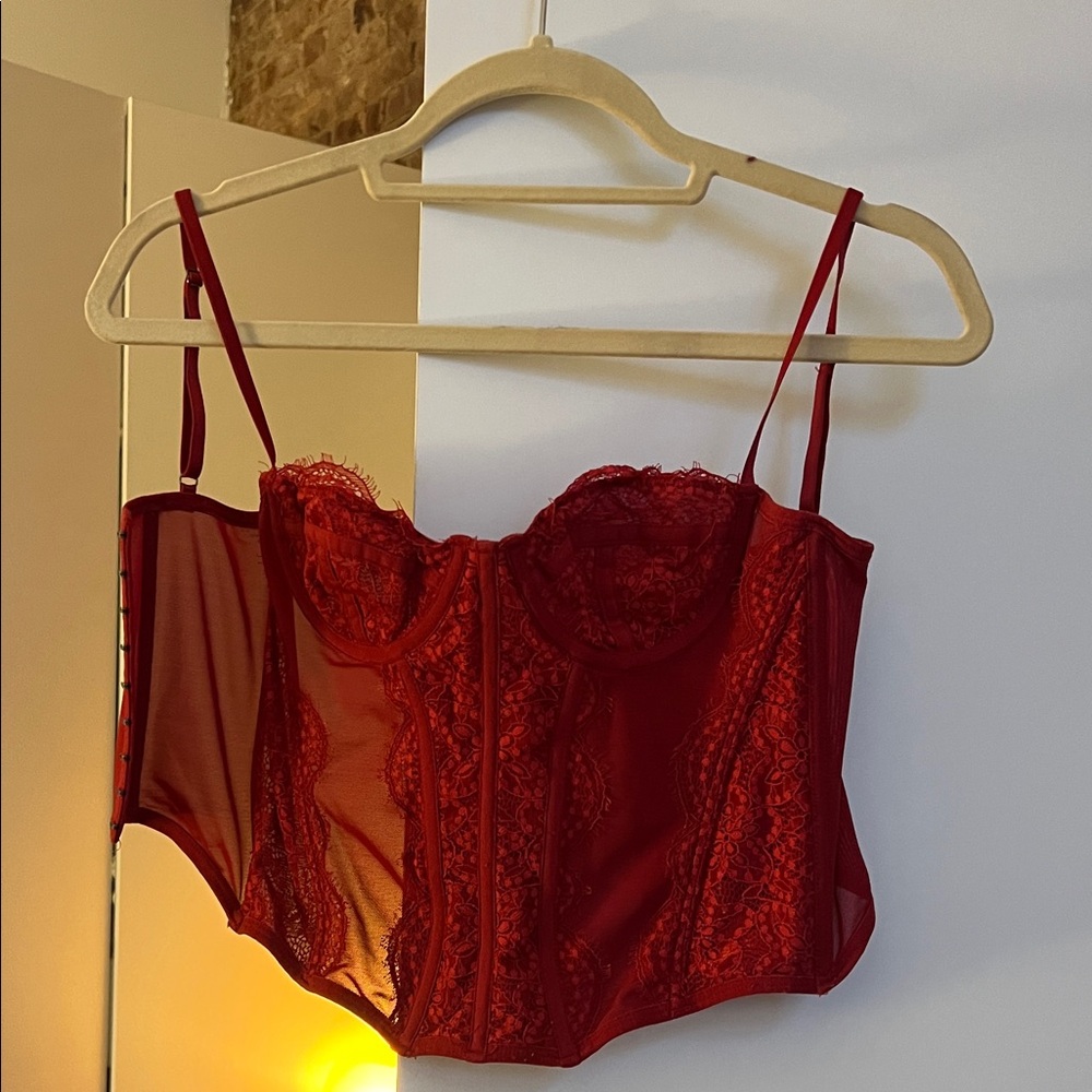 Urban Outfiter (UO) Red Lace Corset size Small